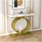 40 inch Modern Faux Marble Entryway Table with Black Base, Suitable for Living Room, Hallway, Bedroom, Entryway, Foyer